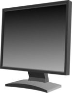 Picture of black computer monitor