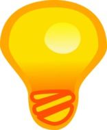 clipart of symbol of idea light bulb