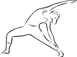 yoga pose trikonasana bikram