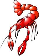 painted red lobster