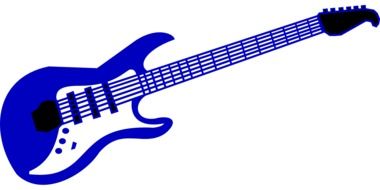 guitar electric blue DRAWING