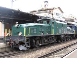 locomotive at the railway station