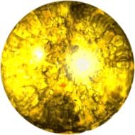 yellow space explosion on white background