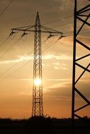 tranmission line pylon Lattice tower