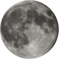 graphic image of a gray moon