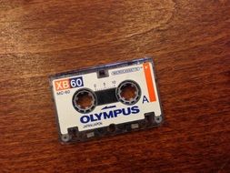 cassette olympus on the table