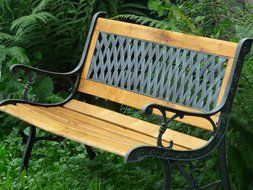 wood garden bench