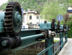 gears of weir in row