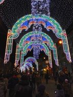 christmas decoration of walking street