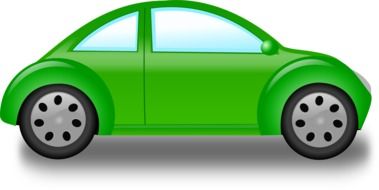 drawing of a green passenger car