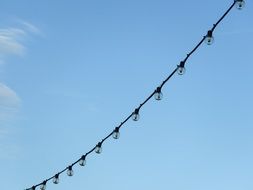 light bulbs in a row like a garland