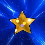 yellow star on blue background