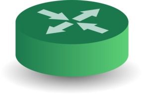 green button for router