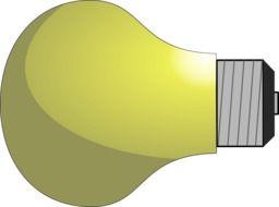 clipart of the yellow light bulb