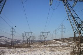 high voltage in electric poles