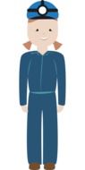 female underground astronaut