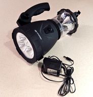 flashlight near the charger