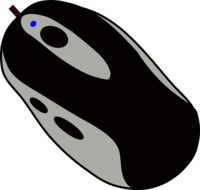 black computer mouse in graphic representation