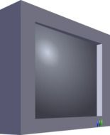 Screen of the electronic television clipart