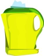 graphic image of a yellow electric kettle