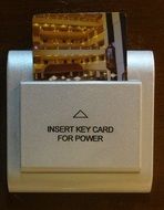 insert key card for power slot