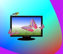 plasma color screen as an illustration