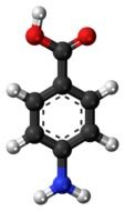 aminobenzoic acid molecule model