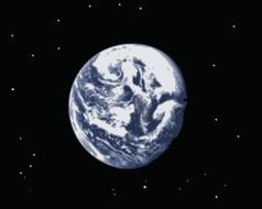 picture of earth planet on the night sky