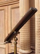 historical telescope in museum