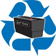 symbol for environmental recycling of batteries