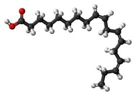 alpha linolenic acid molecule model