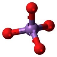 arsenate anion, molecule model