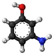 aminophenol, molecule model