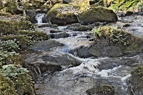 rocks in a water courses