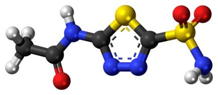 Picture of acetazolamide molecule