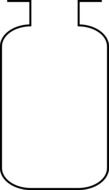 painted bottle for chemical experiments