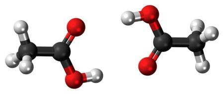 acetic acid dimer molecule drawing