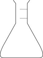 flask, chemistry glassware, outline
