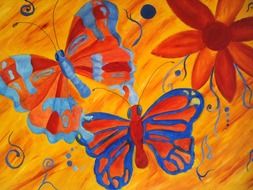 butterfly oil painting