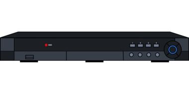 graphic image of black video player