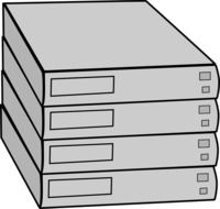 Grey server clipart