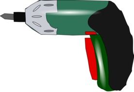 graphic image of a green drill