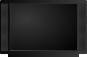 tv on white background