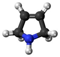 aluminum pyrroline molecule in chemistry at white background