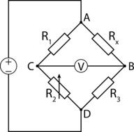 Black and white electrical circuit with resistors