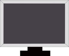 clipart of a plasma tv with a gray screen