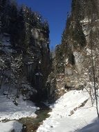 panoramic view of the gorge in Garmisch Partenkirchen