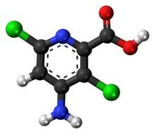 aminopyralid herbicide molecule drawing
