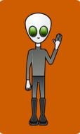 alien dude drawing