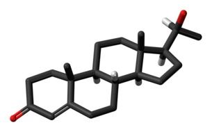 dihydroprogesterone molecule in chemistry
